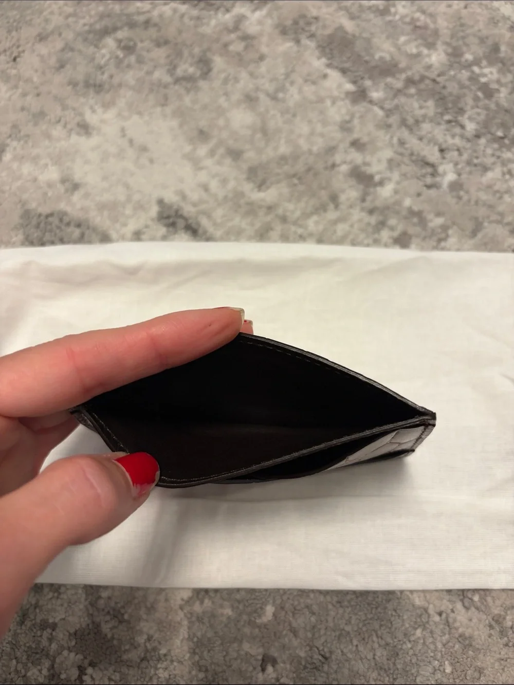 Tom Ford Cognac Croc-Embossed Leather Card Holder